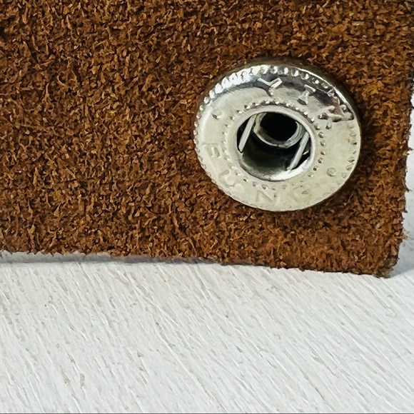 SOLD Yik Fung French Leather Fleur de Lis Rhinestone Bracelet - Picture 8 of 11